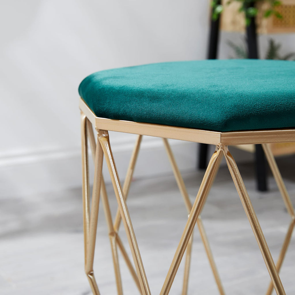 Home Collections Hexagon Metal Footstool, product image 3