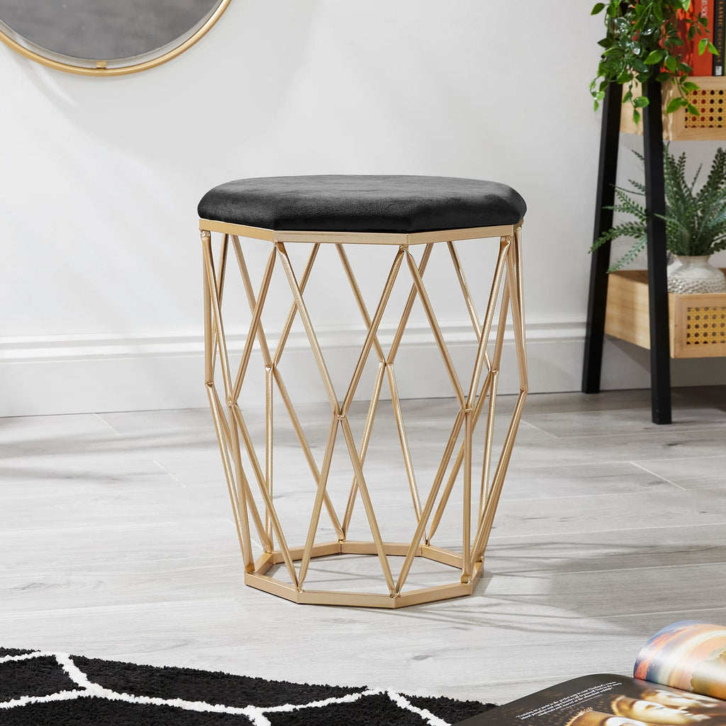 Home Collections Hexagon Metal Footstool, product image 8