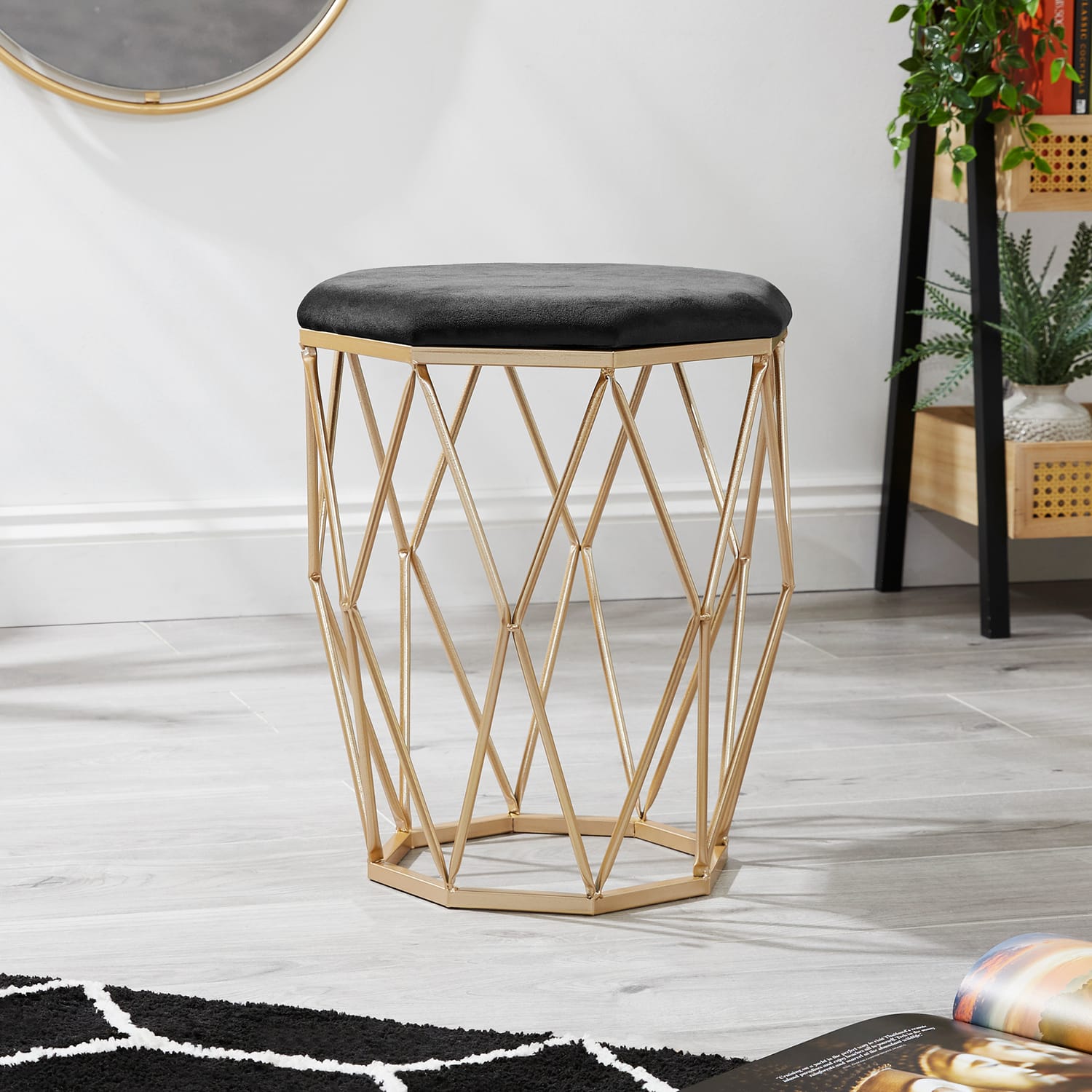 Home Collections Hexagon Metal Footstool, product image 8
