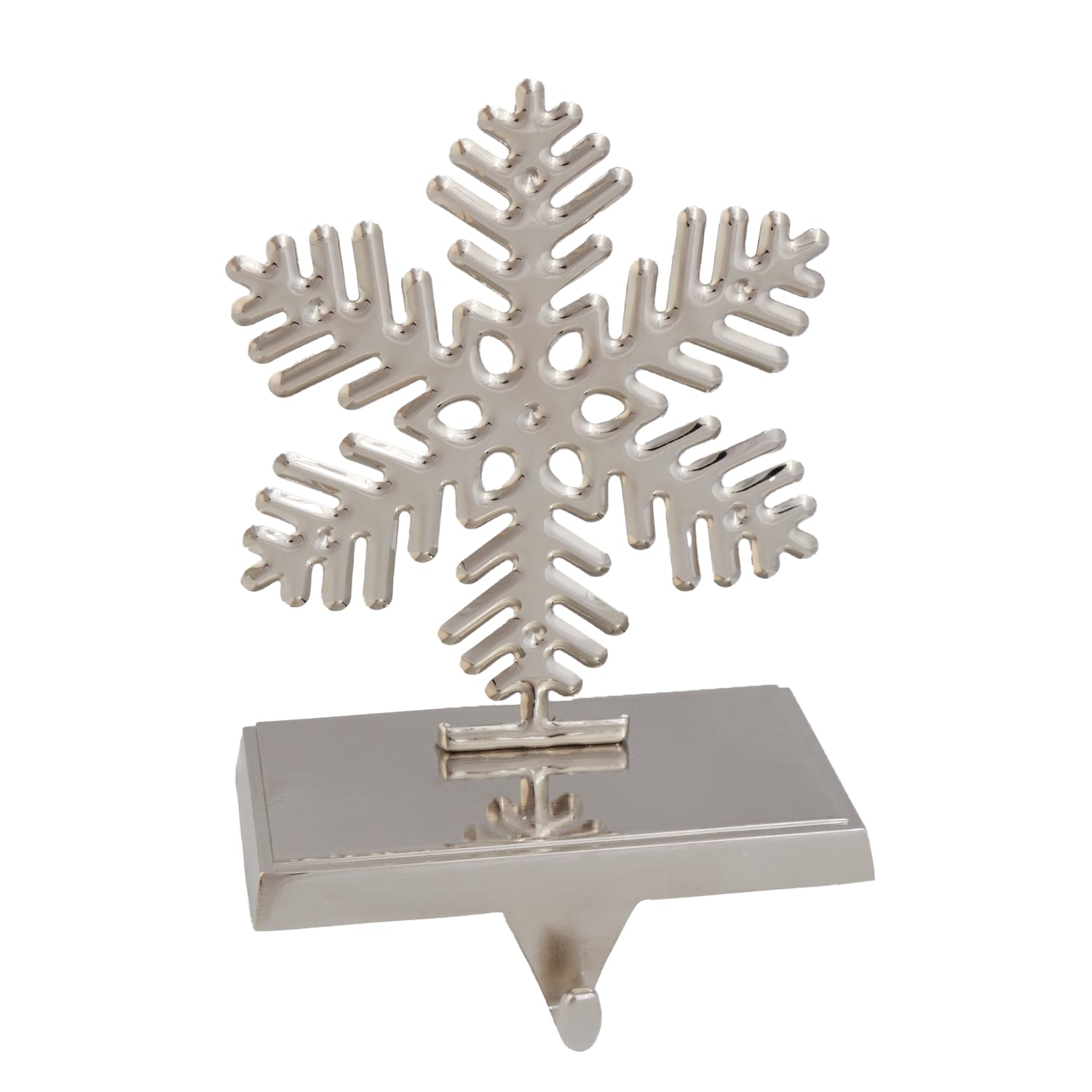 Festive Feeling Silver Christmas Stocking Holder - Snowflake