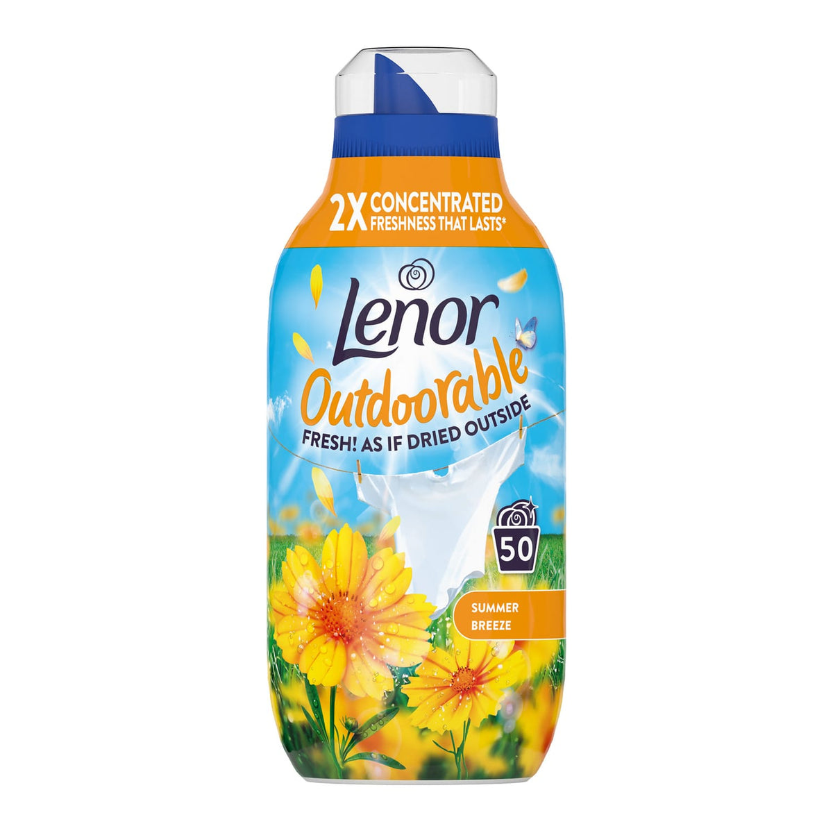 Lenor Outdoorable Fabric Conditioner 700ml 50 Washes - Summer Breeze