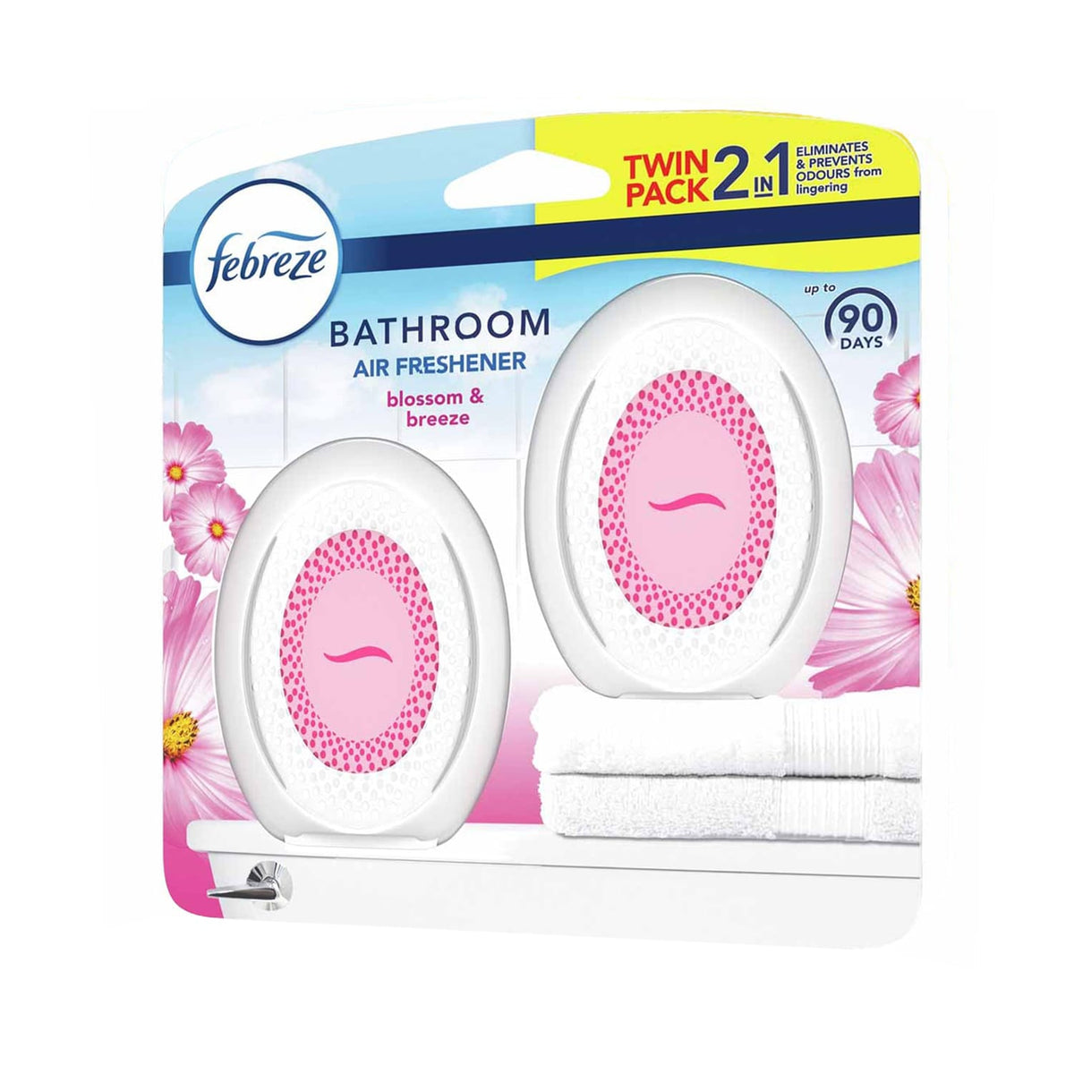 Febreze Bathroom Air Freshener Twin Pack - Blossom & Breeze