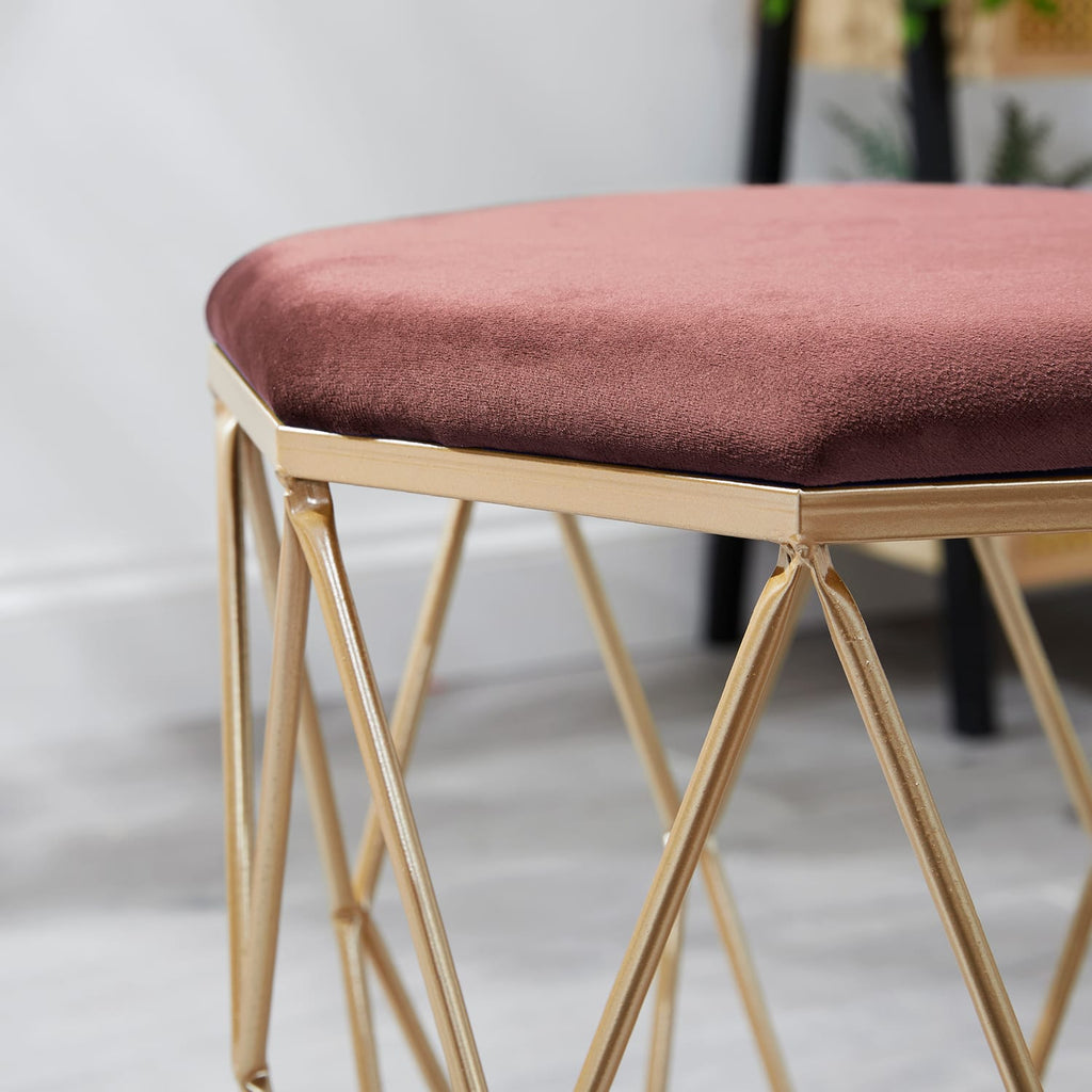 Home Collections Hexagon Metal Footstool, product image 6