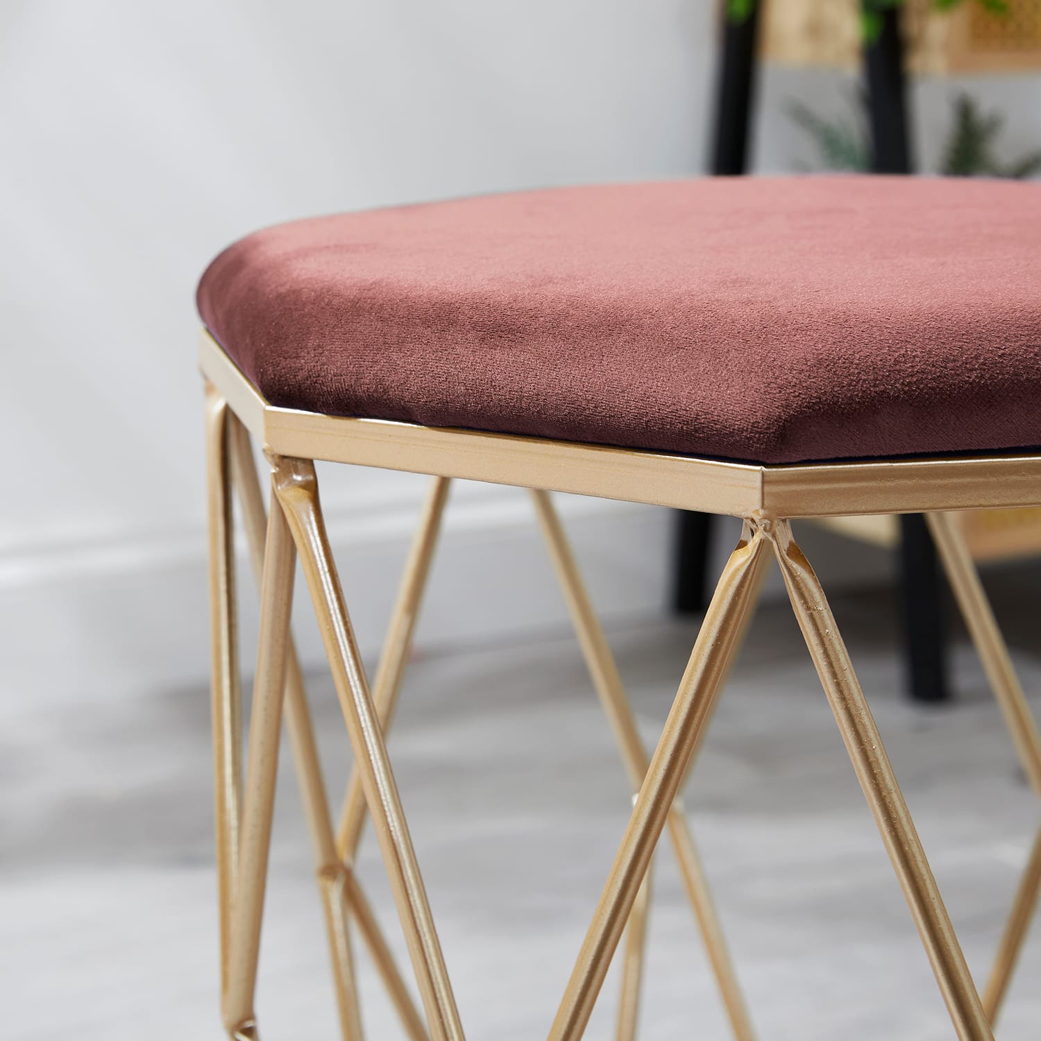 Home Collections Hexagon Metal Footstool, product image 6