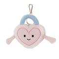 With Love Valentines Pink Padlock Keyring Plush